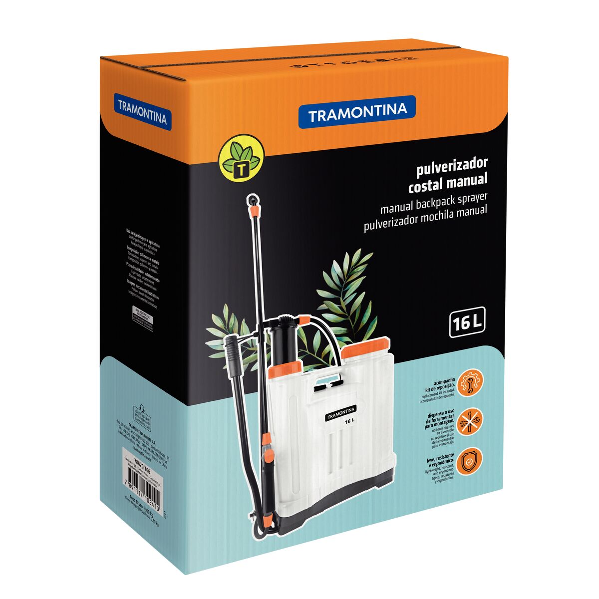 PULVERIZADOR MOCHILA MANUAL TRAMONTINA 16 L - Imagen 2